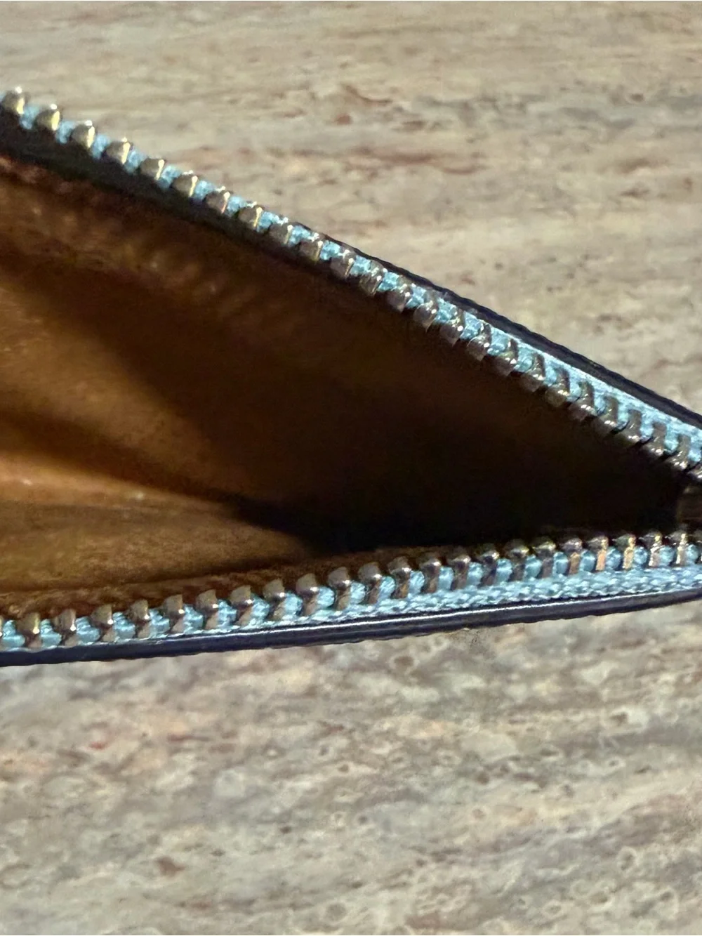 NWOT Coach Light Blue Card Case with Silver hardware and Key Ring